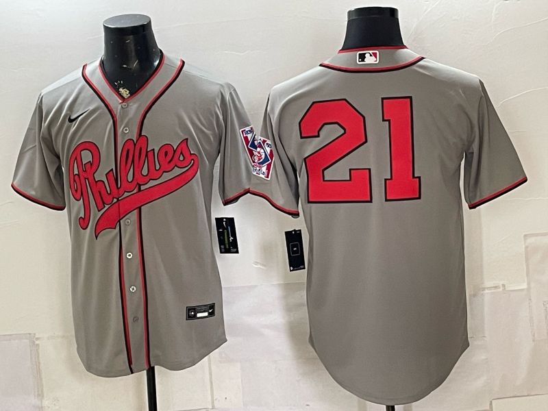 Men 2026 Philadelphia Phillies #21 grey Game Nike MLB Jersey 08040->philadelphia phillies->MLB Jersey